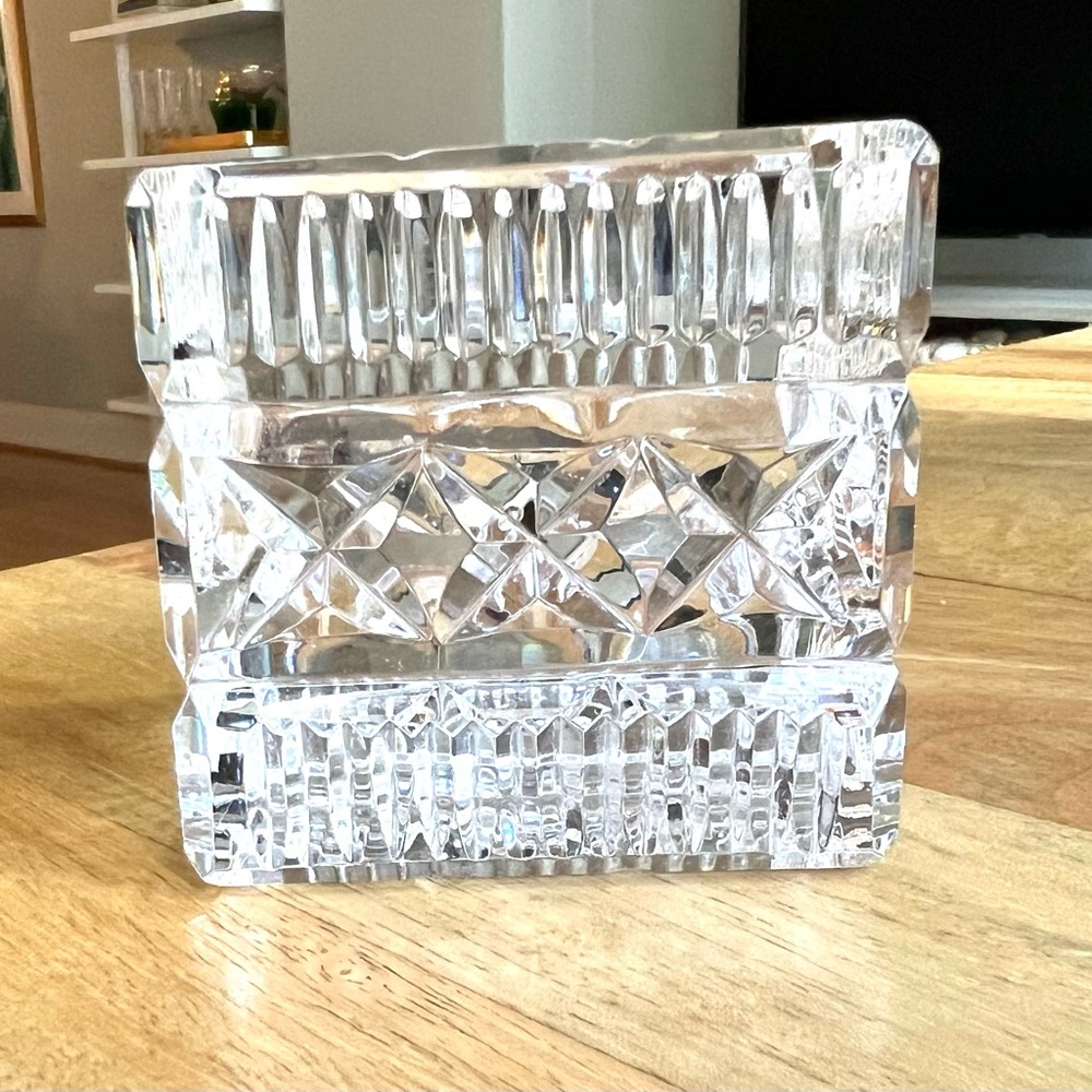 Vintage Waterford Crystal Cube Paperweight